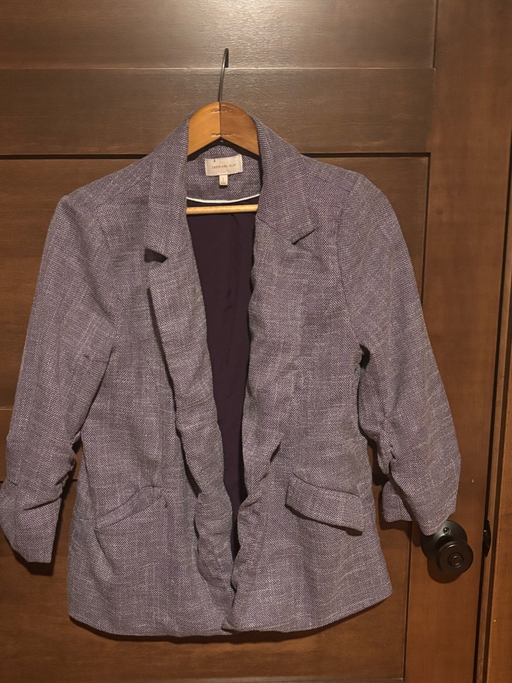 Skies Are Blue Lavender Open-Front Blazer Jacket